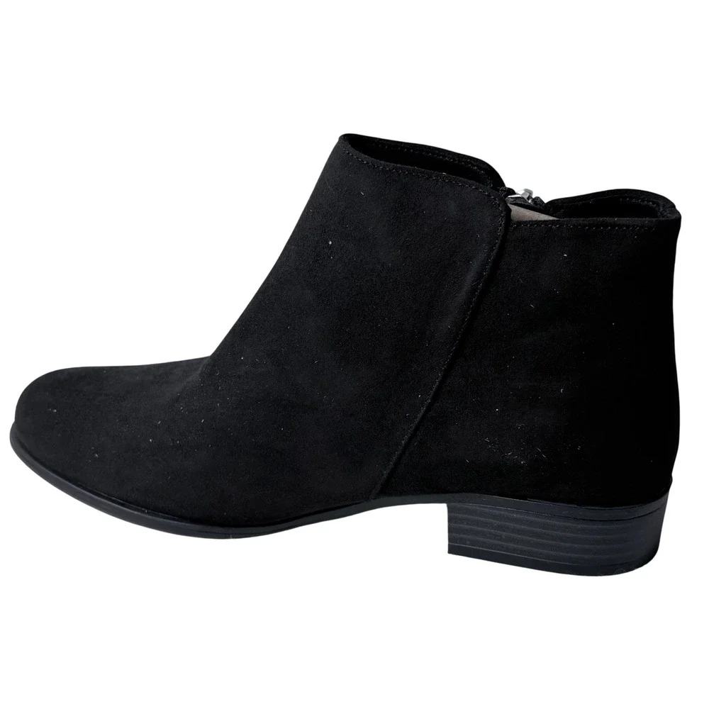Sonoma Goods For Life Osmona Black Faux Suede Memory Foam Ankle Booties Girls 6